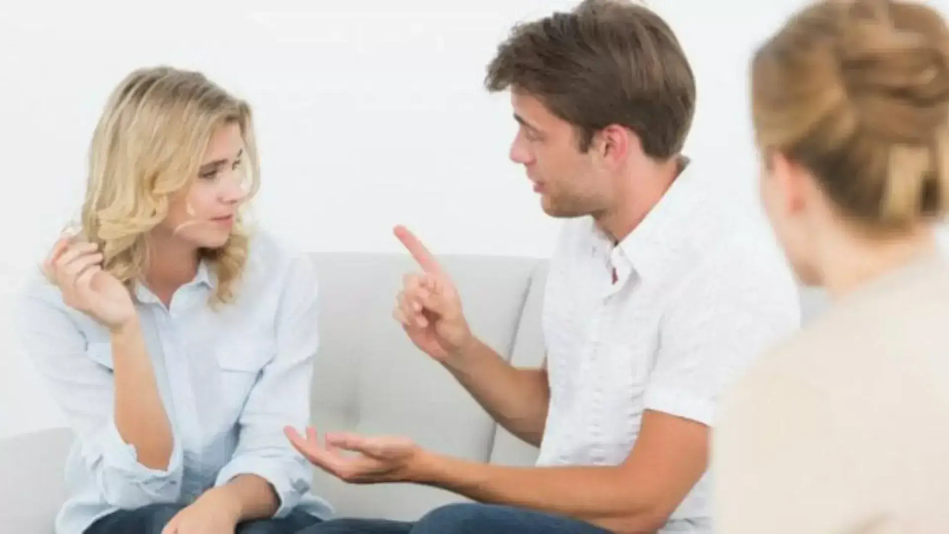 Couple in counselling session learning emotional coping strategies through ACT for divorce recovery in Mississauga.